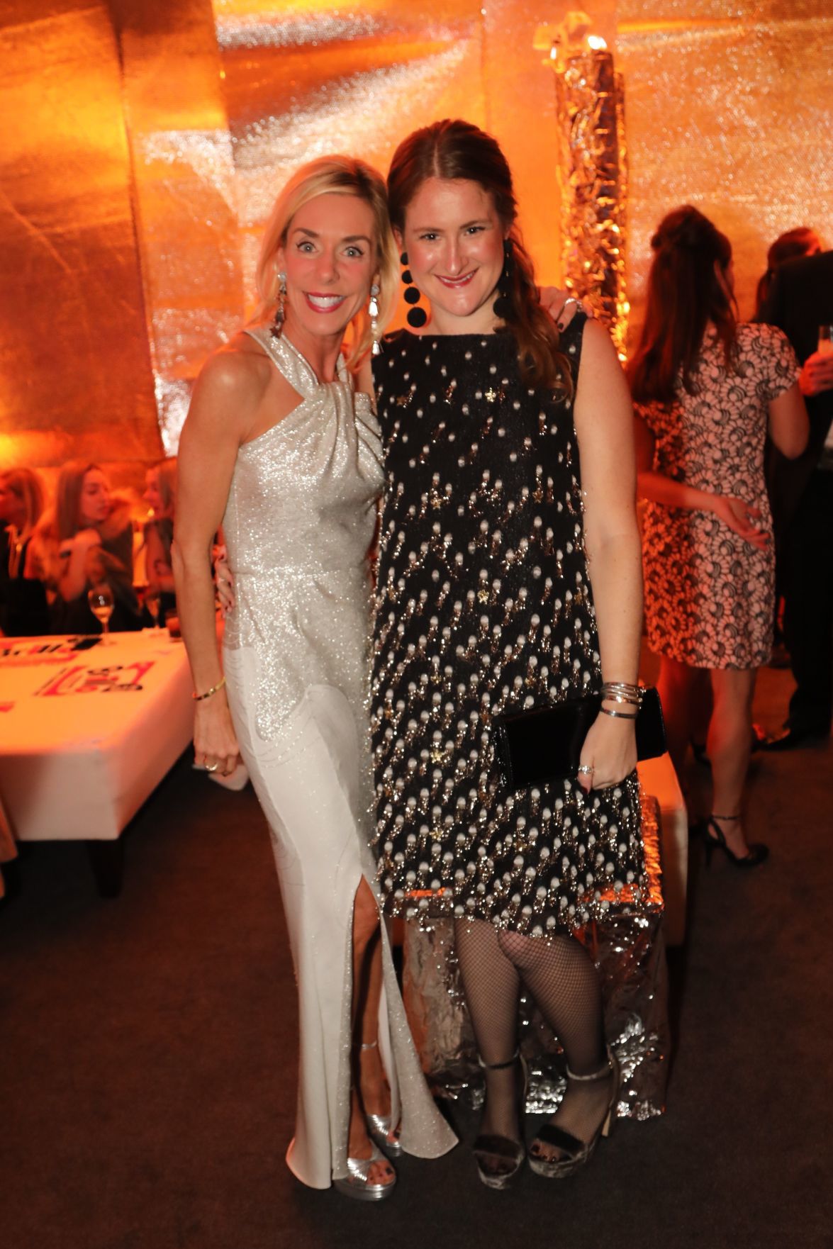gala co-chair, Jeana Reisinger, Designer Audra Noyes, designer of Jeana's dress